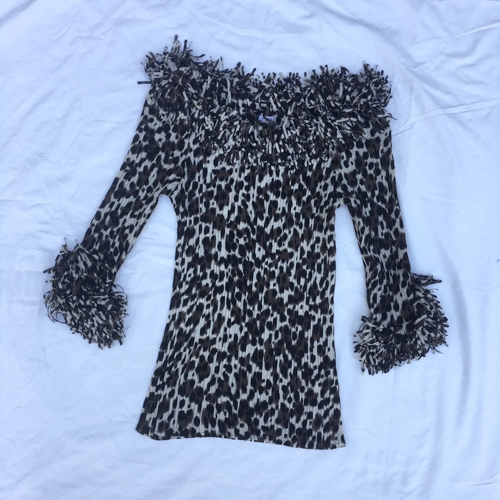 Agora Leopard Print Top Size S